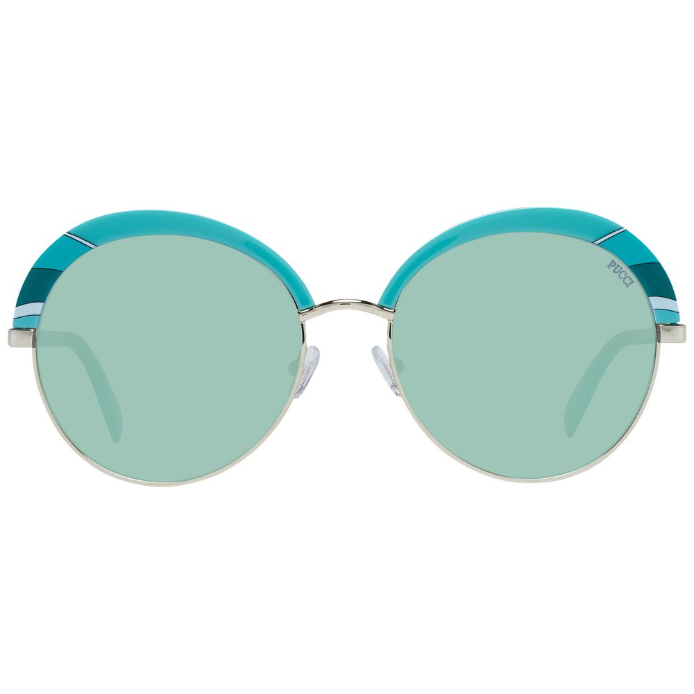 Emilio Pucci Turquoise Metal & Plastic Women's Sunglasses