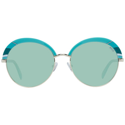 Emilio Pucci Turquoise Metal & Plastic Women's Sunglasses