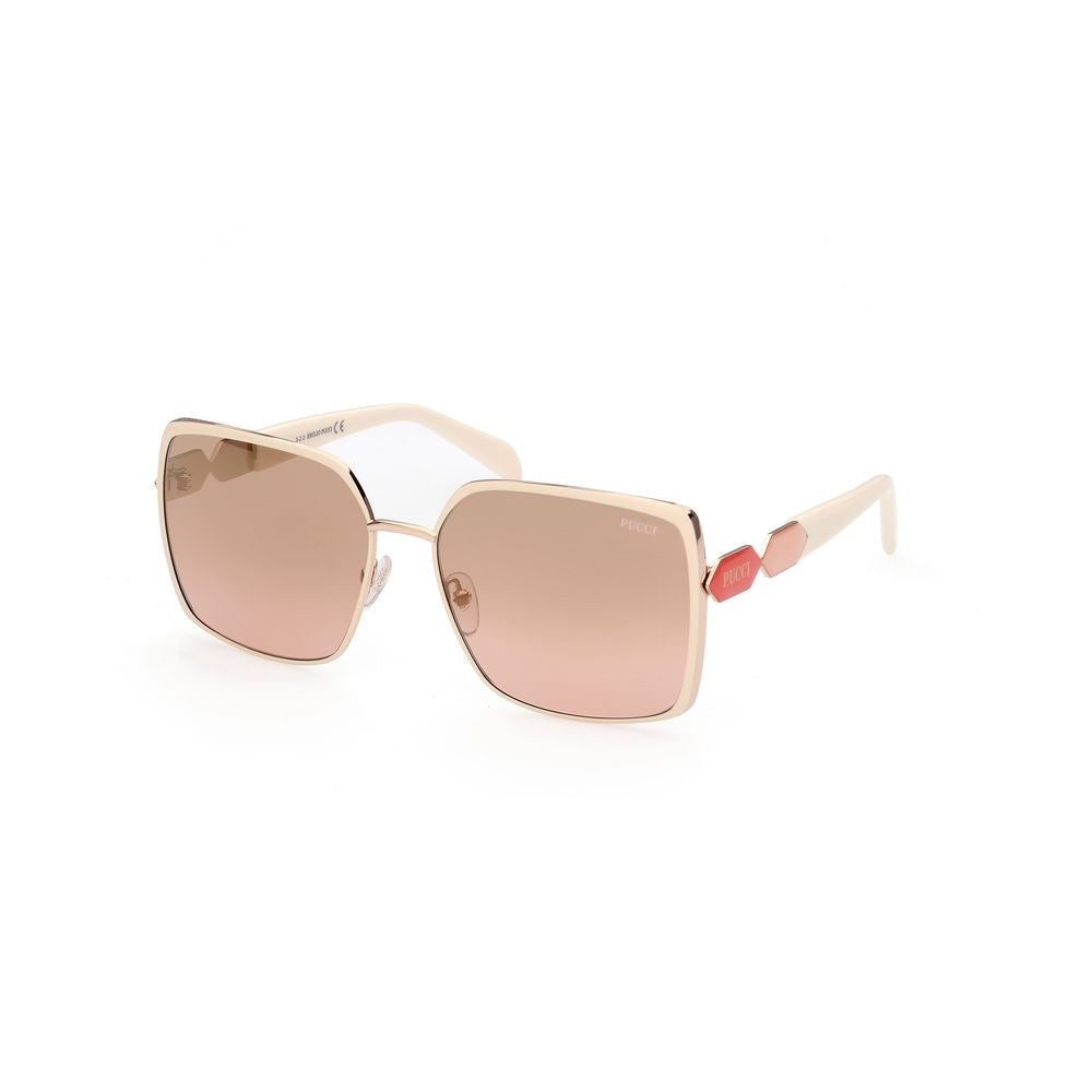 Emilio Pucci White Metal Women's Sunglasses