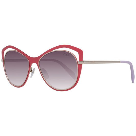 Emilio Pucci Red Metal Women's Sunglasses