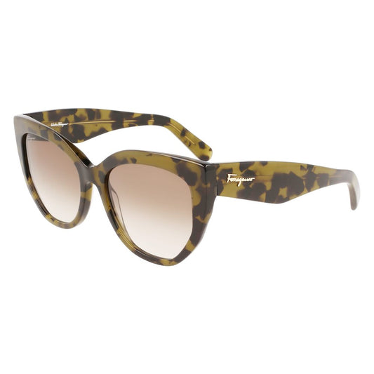 Ferragamo Brown Acetate Women's Sunglasses