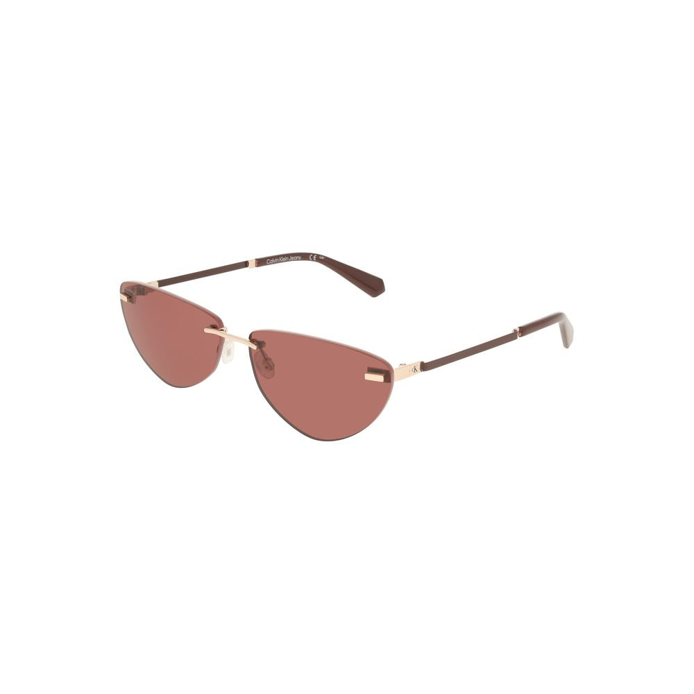 Calvin Klein Pink Metal Women Women's Sunglass