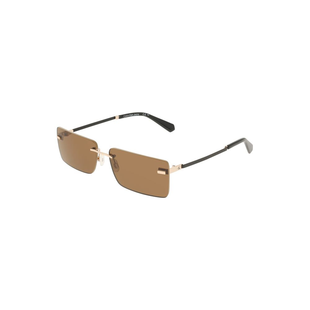 Calvin Klein Beige Metal Women Women's Sunglass