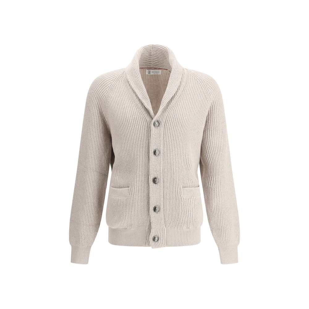 Brunello Cucinelli Beige Cotton Men's Cardigan
