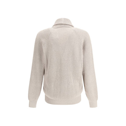 Brunello Cucinelli Beige Cotton Men's Cardigan