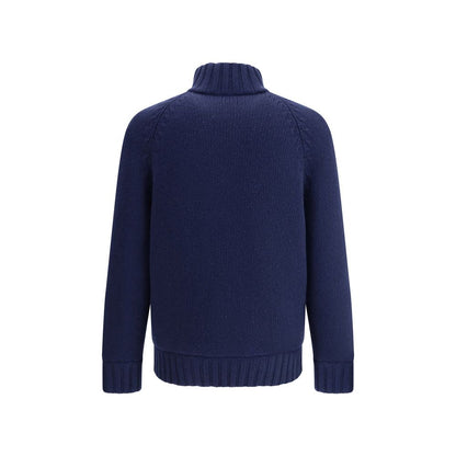 Brunello Cucinelli Blue Cashmere Men's Coat