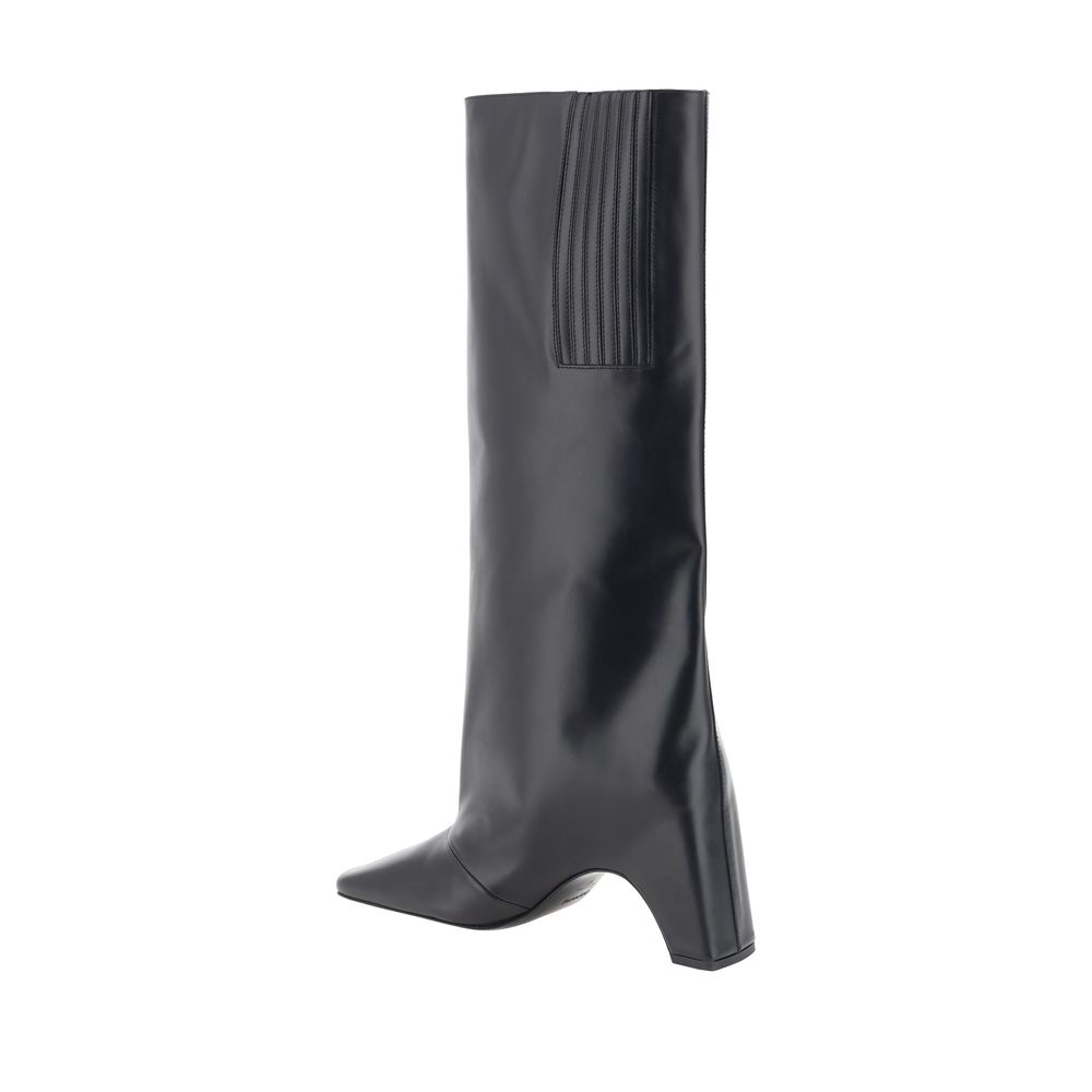 Coperni Black Calf Leather Bos Taurus High Heel Women's Boots