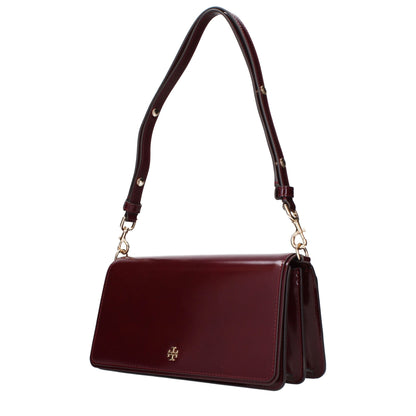 Tory Burch Red Leather Shoulder Women's Bag
