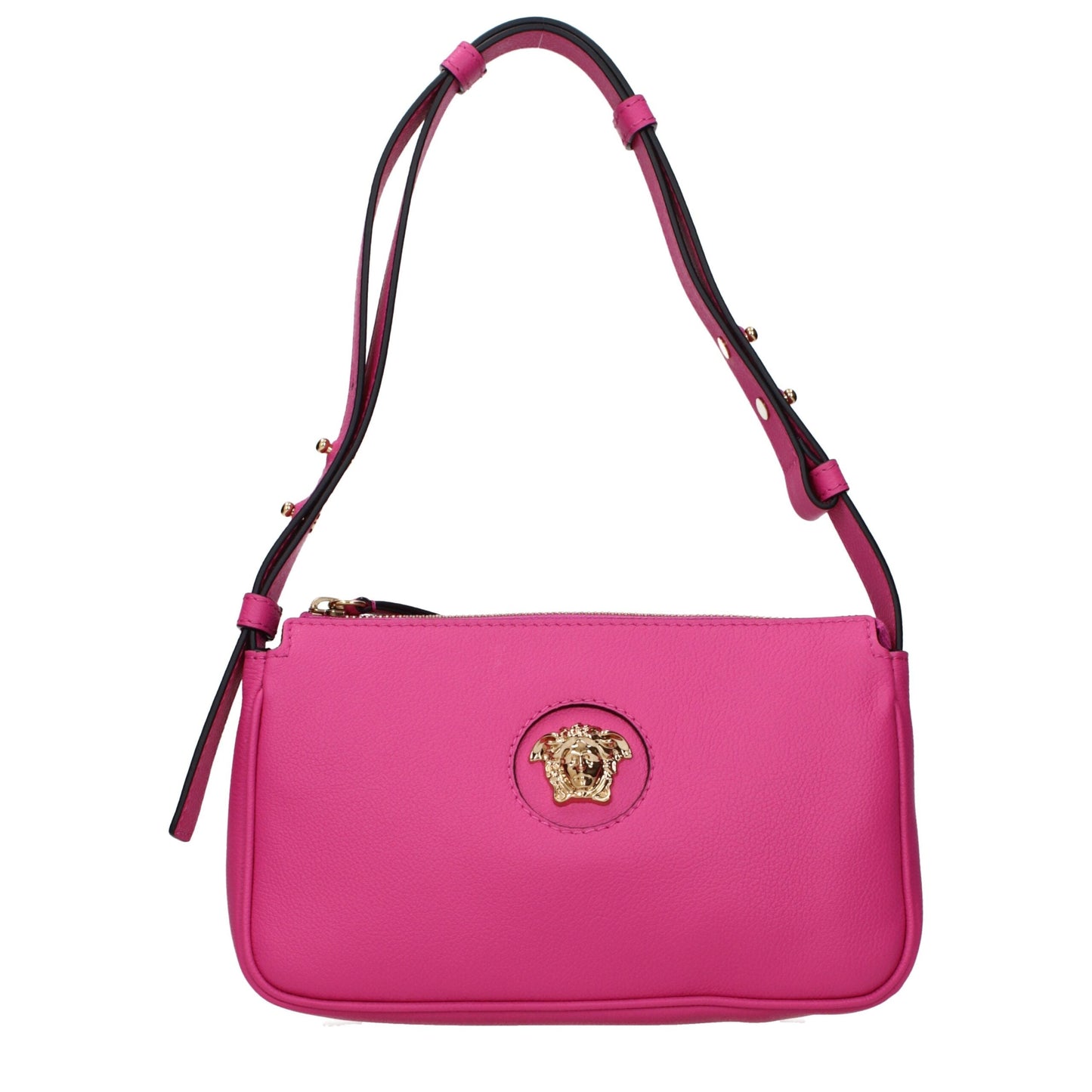 Versace Pink Leather Shoulder Women's Bag