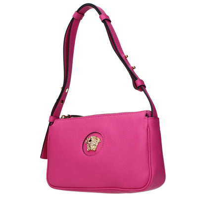 Versace Pink Leather Shoulder Women's Bag