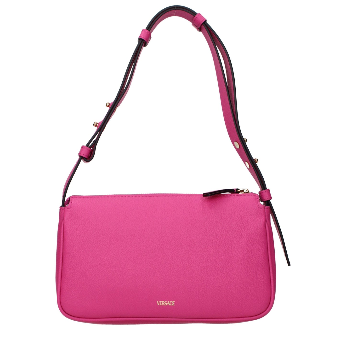Versace Pink Leather Shoulder Women's Bag