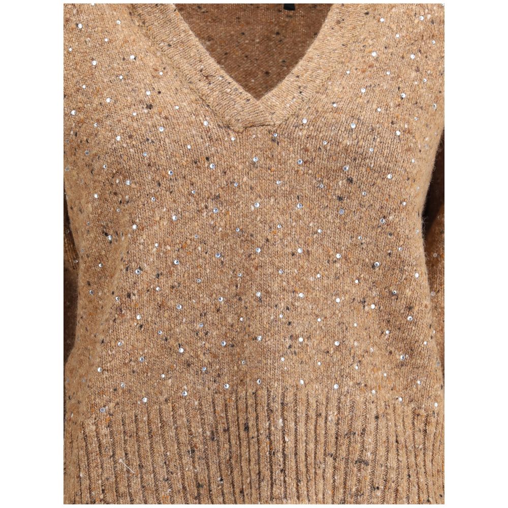 PINKO Beige Wool Women's Sweatshirt