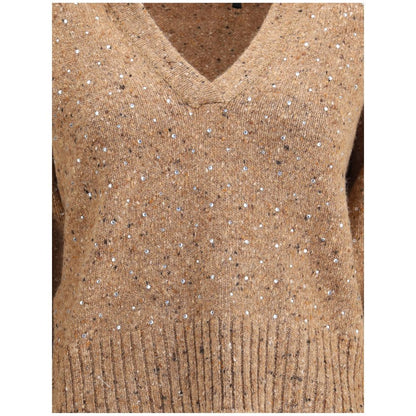 PINKO Beige Wool Women's Sweatshirt