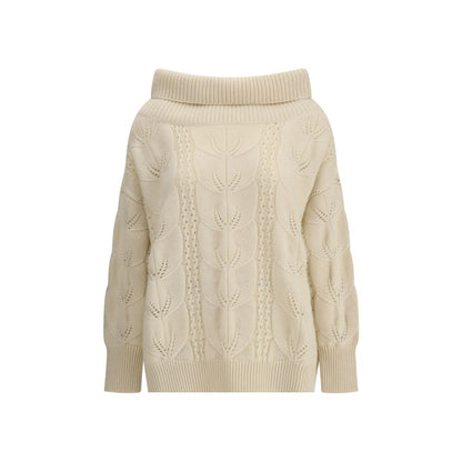 Ermanno Scervino Cream Cashmere Women's Sweatshirt
