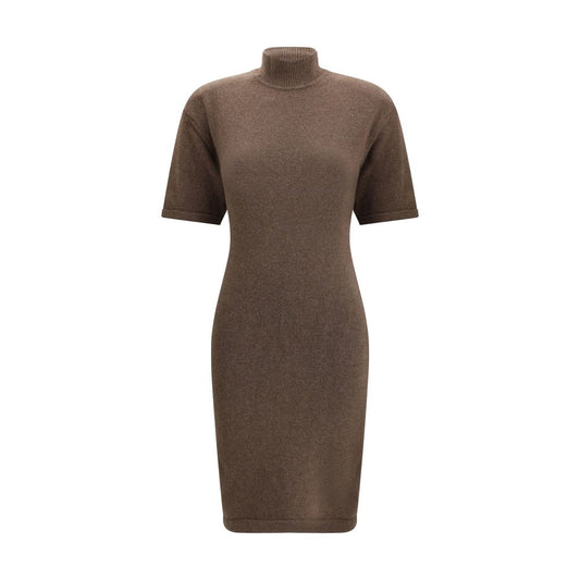 Jacquemus Brown Merino Wool Casual Women's Dress