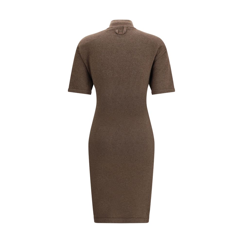 Jacquemus Brown Merino Wool Casual Women's Dress