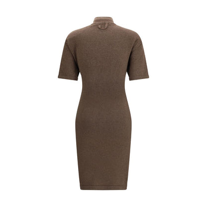 Jacquemus Brown Merino Wool Casual Women's Dress