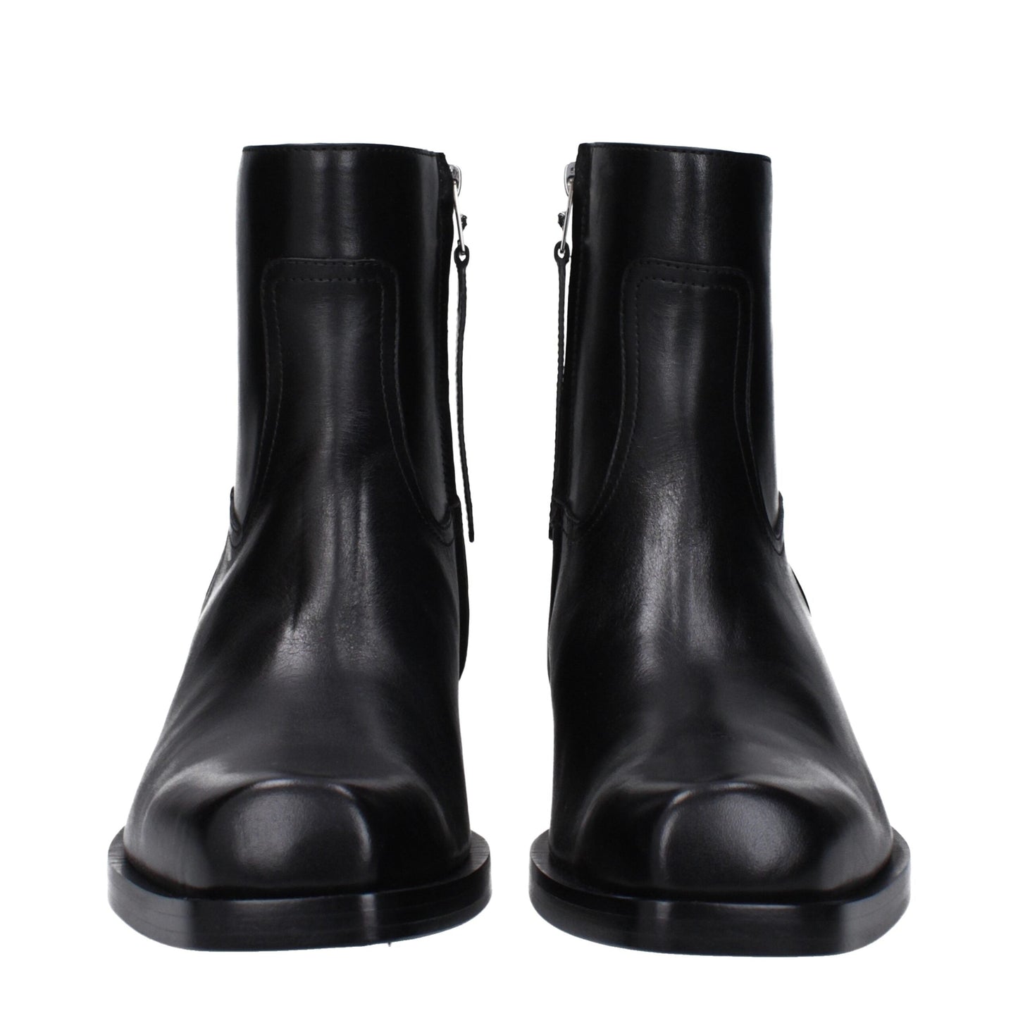 Versace Black Leather Ankle Men's Boots