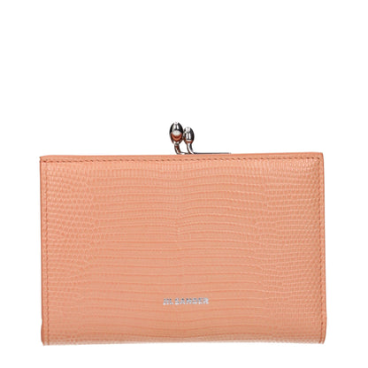 Jil Sander Pink Leather Women's Wallet