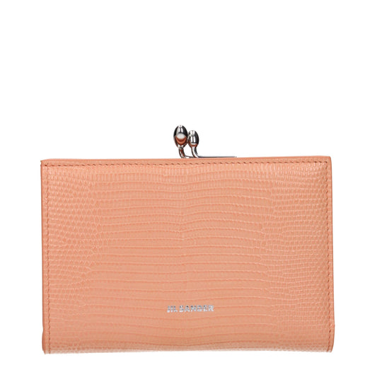 Jil Sander Pink Leather Women's Wallet