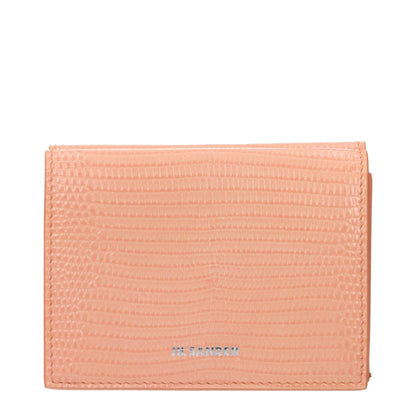 Jil Sander Pink Leather Women's Wallet