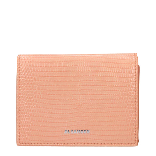 Jil Sander Pink Leather Women's Wallet
