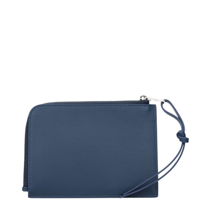 Jil Sander Blue Leather Women's Wallet