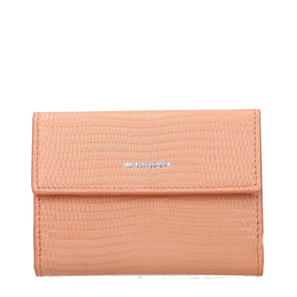 Jil Sander Pink Leather Women's Wallet