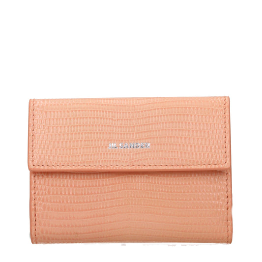 Jil Sander Pink Leather Women's Wallet