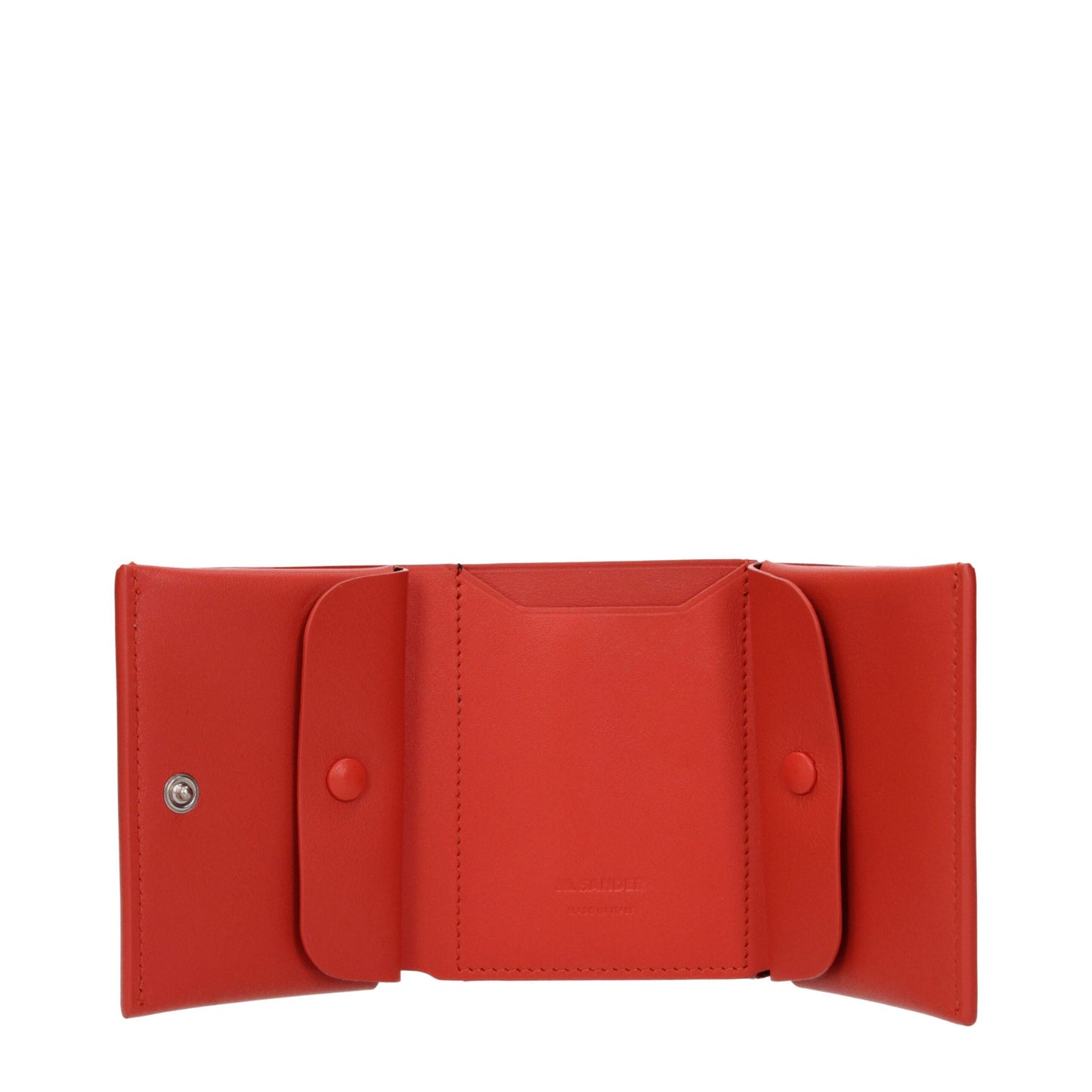 Jil Sander Red Leather Women's Wallet