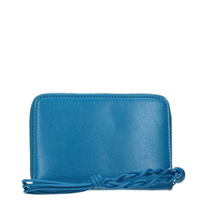 Jil Sander Blue Leather Women's Wallet