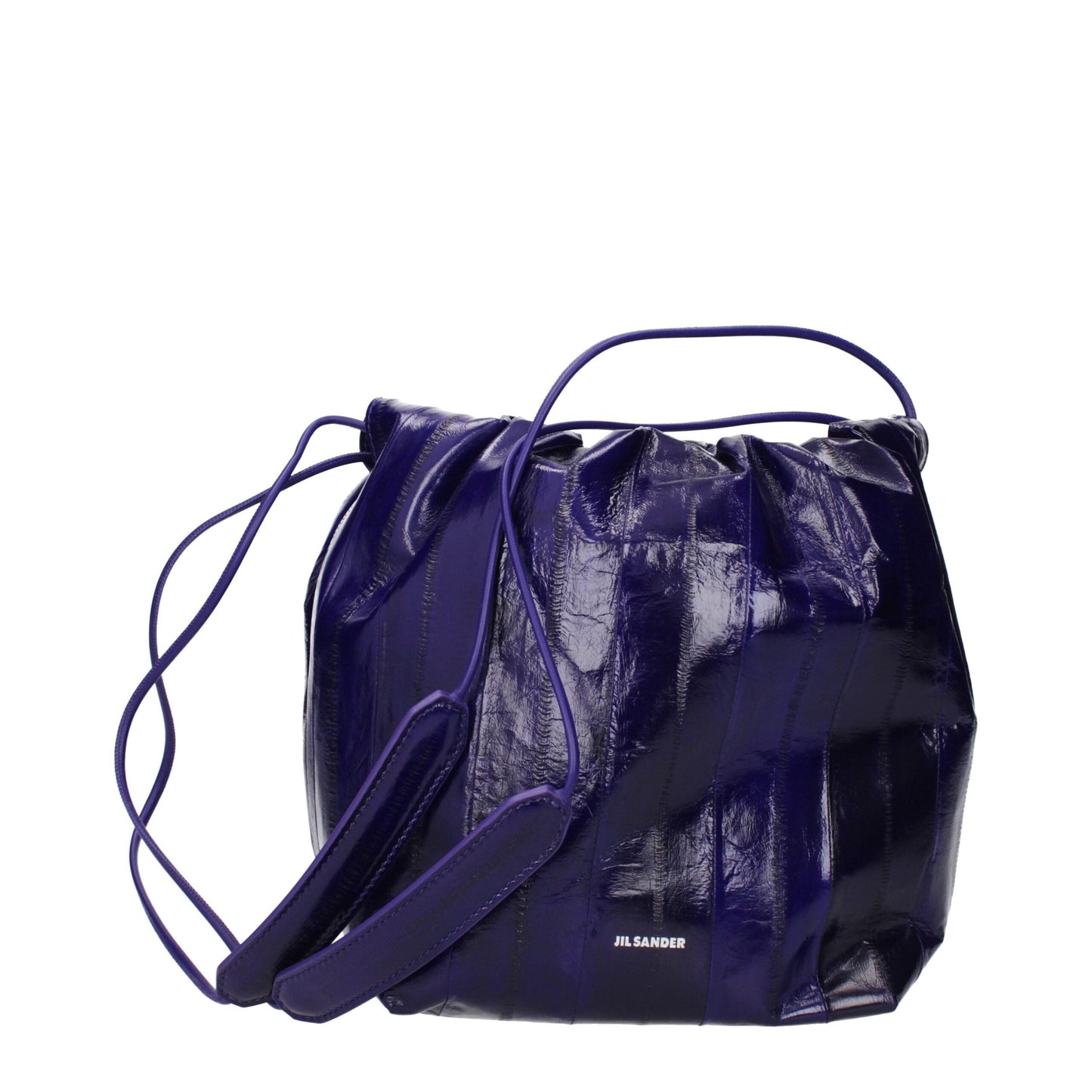 Jil Sander Purple Leather Shoulder Women's Bag