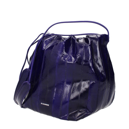 Jil Sander Purple Leather Shoulder Women's Bag
