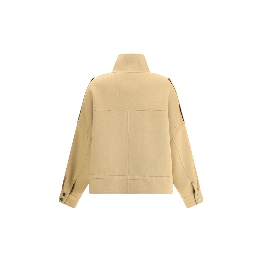 PINKO Beige Wool Women's Coat