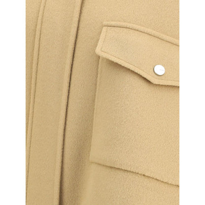 PINKO Beige Wool Women's Coat