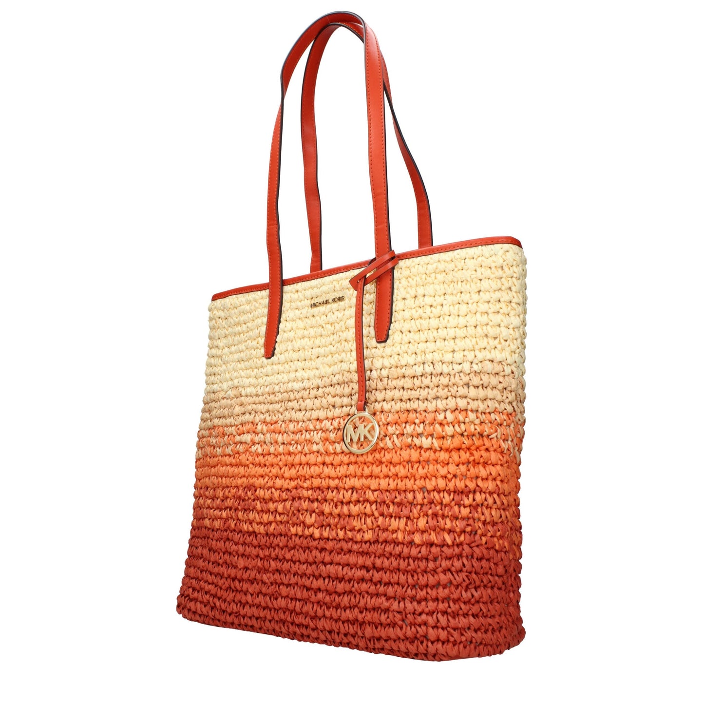 Michael Kors Orange Raffia Shoulder Women's Bag