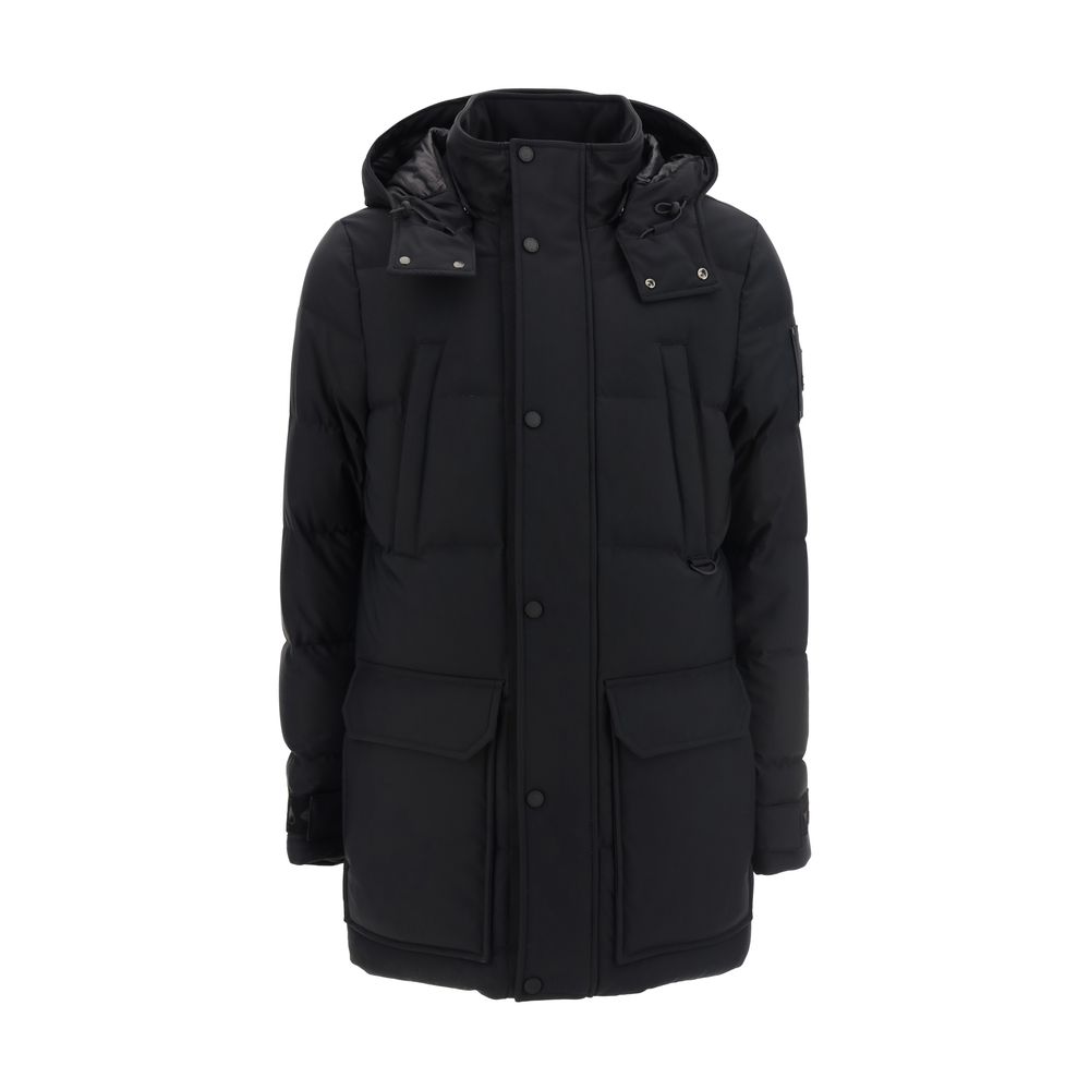 Moose Knuckles Black Nylon Men's Parka