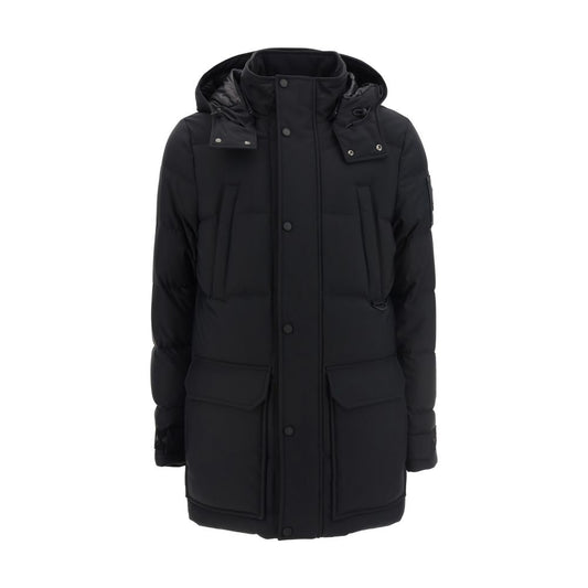 Moose Knuckles Black Nylon Men's Parka