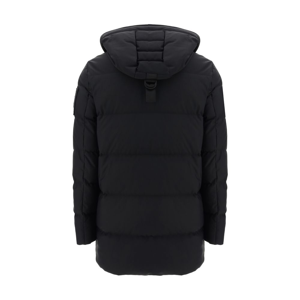 Moose Knuckles Black Nylon Men's Parka