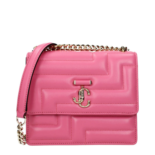 Jimmy Choo Pink Leather Shoulder Women's Bag