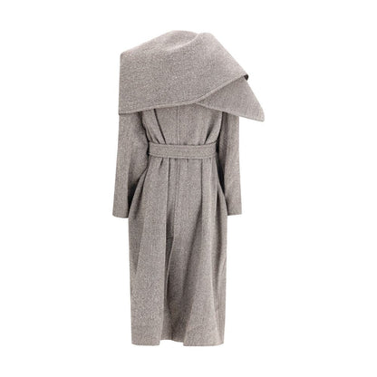 Ferragamo Brown Fleece Wool Women's Coat