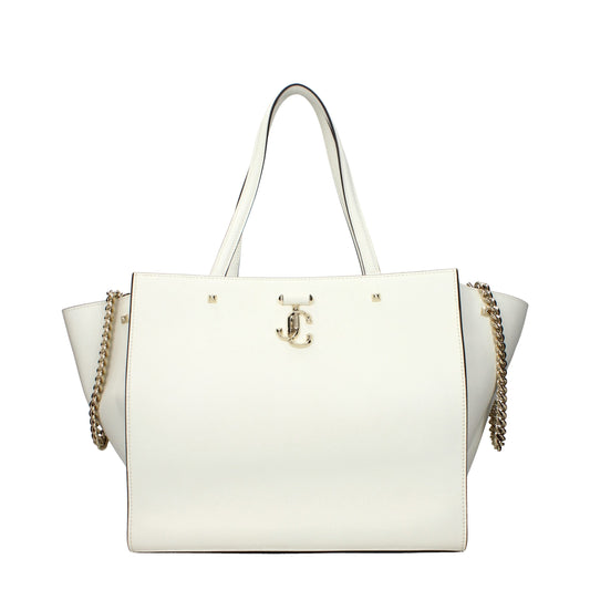 Jimmy Choo White Leather Shoulder Women's Bag
