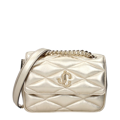 Jimmy Choo Gold Leather Shoulder Women's Bag