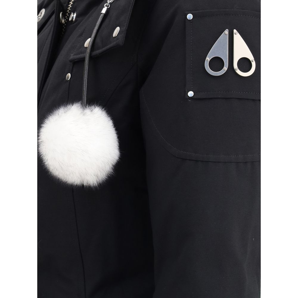 Moose Knuckles Black Cotton Women's Parka