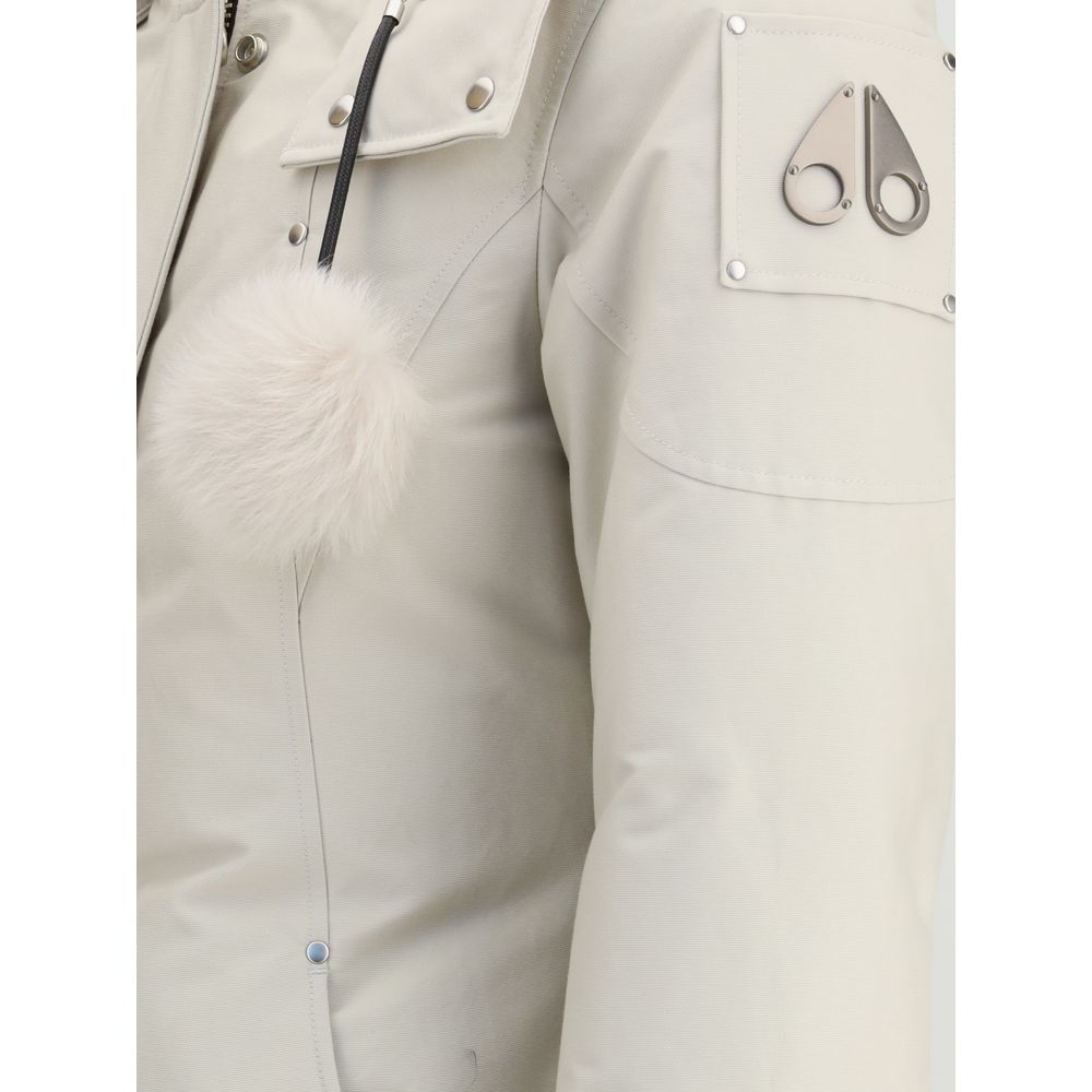 Moose Knuckles White Cotton Women's Parka