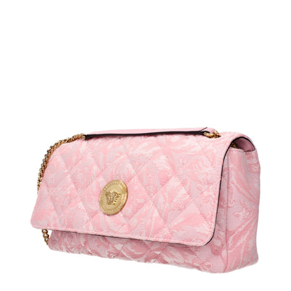 Versace Pink Fabric Shoulder Women's Bag