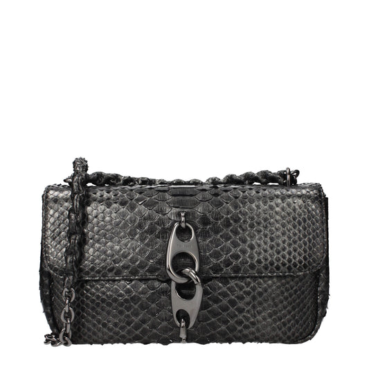 Tom Ford Gray Skin Shoulder Women's Bag