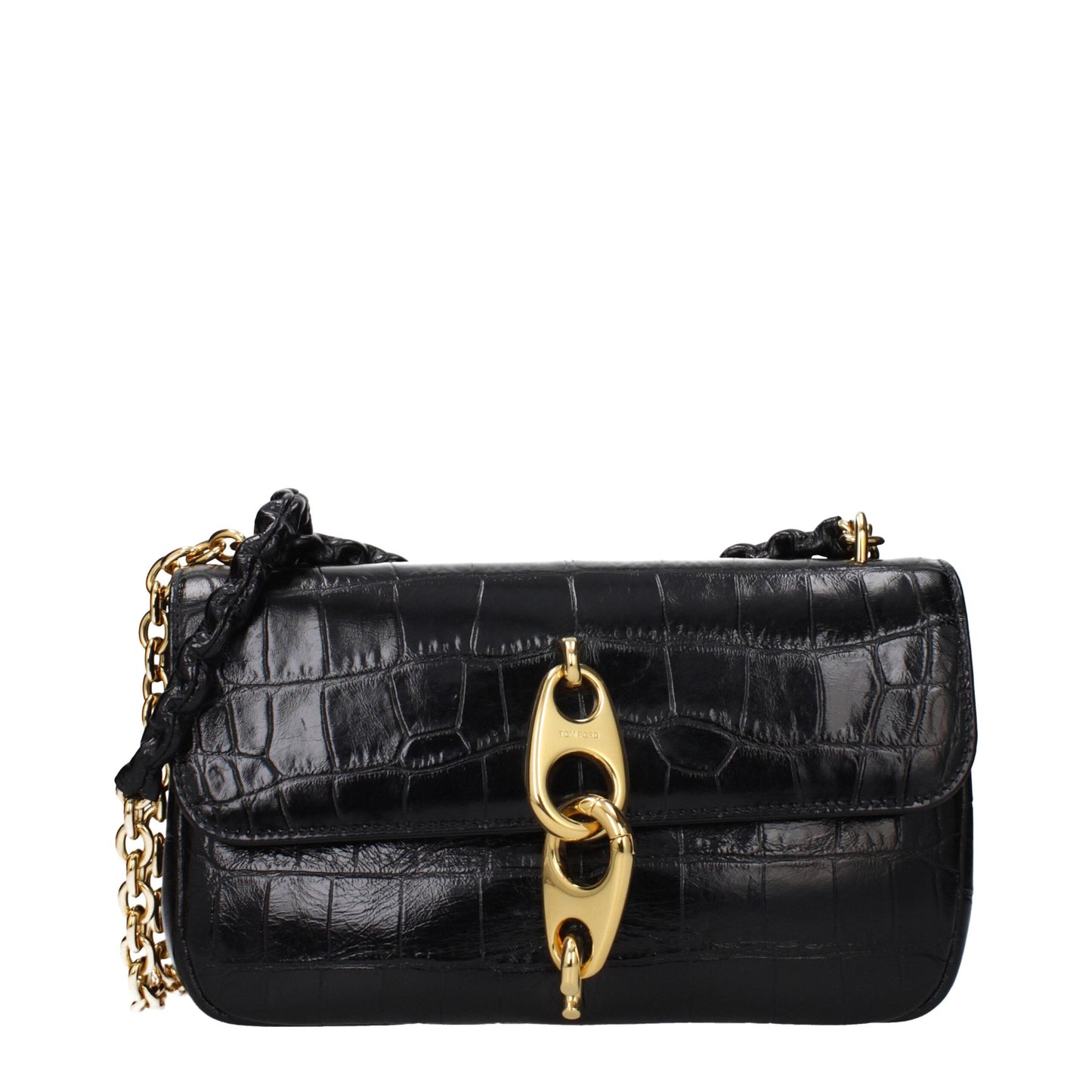 Tom Ford Black Leather Shoulder Women's Bag