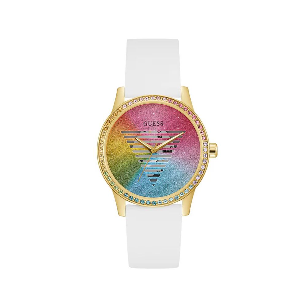 Guess White Synthetic Dress Women's Watch