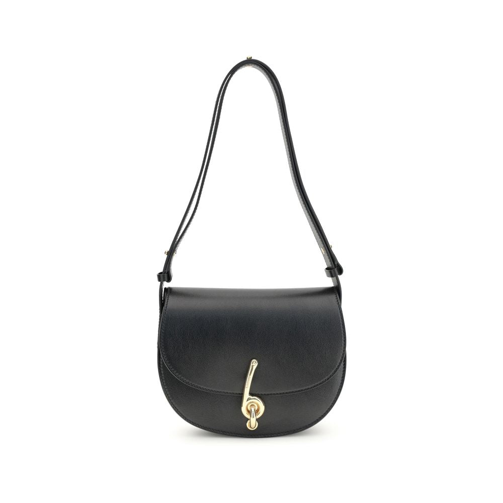 Burberry Black Calf Leather Bos Taurus Shoulder Women's Bag